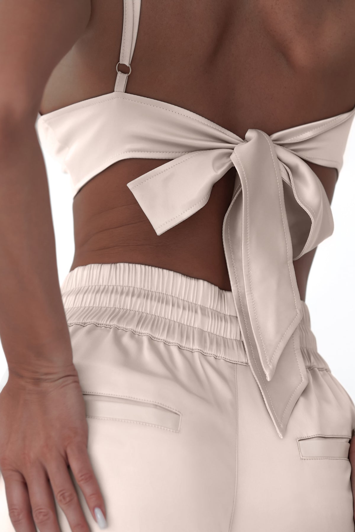 Champagne Satin Bralette