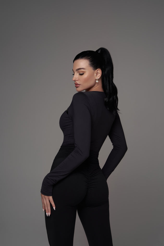 Forca Active Ruched Waistband Leggings - Classic Black