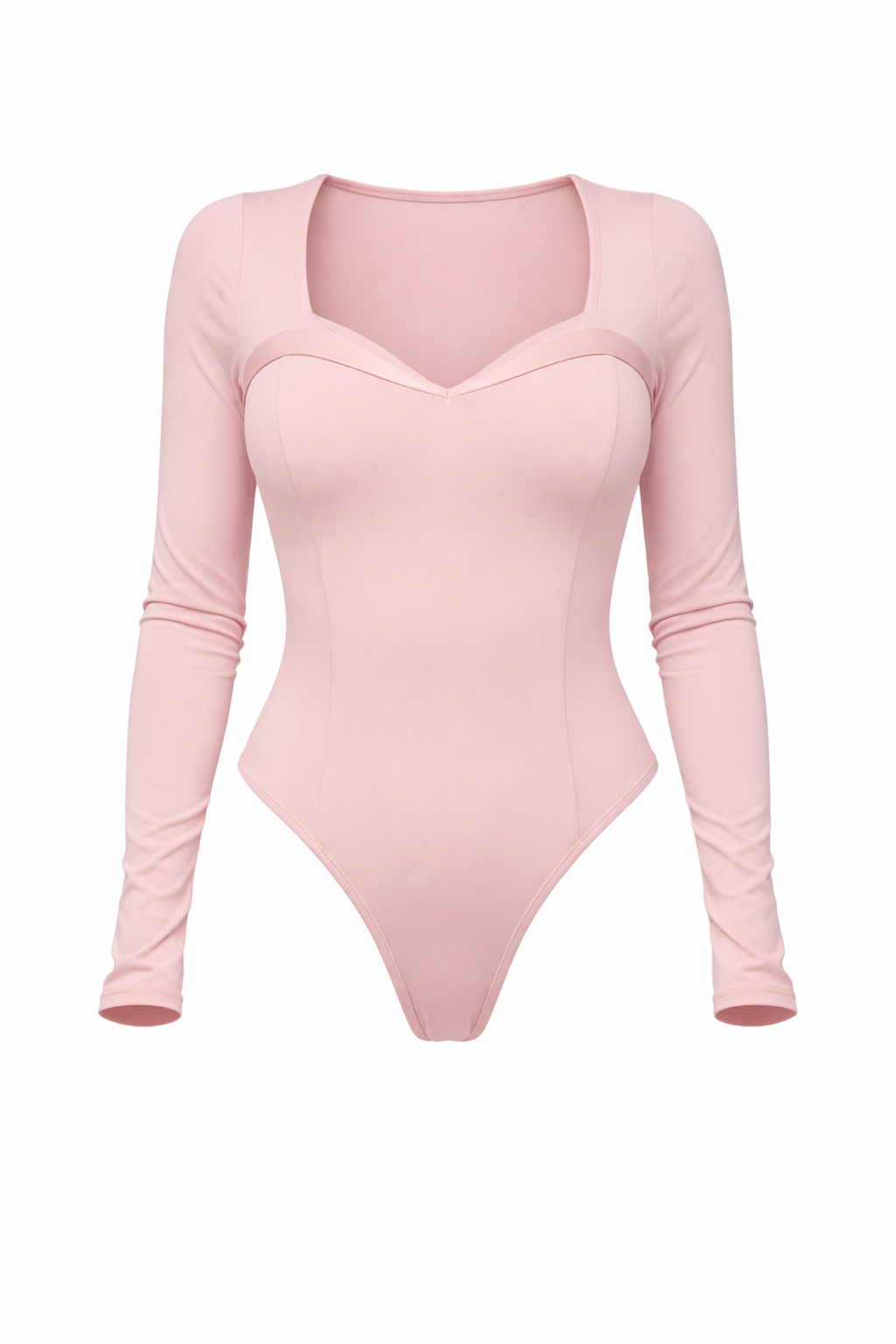 Blush bodysuit with long sleeves